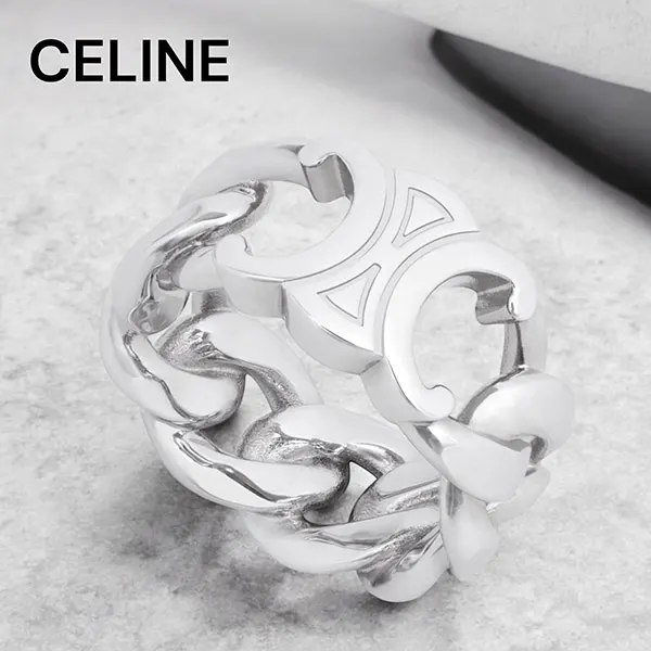 ★日本!!人気！セリーヌ メンズ トリオンフ グルメット リング コピー 460ZI6BRA.36SI