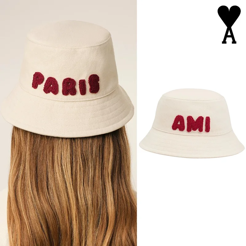 N級品アミ パリス パロディ ベージュボブパッチ バケットハット ami0601