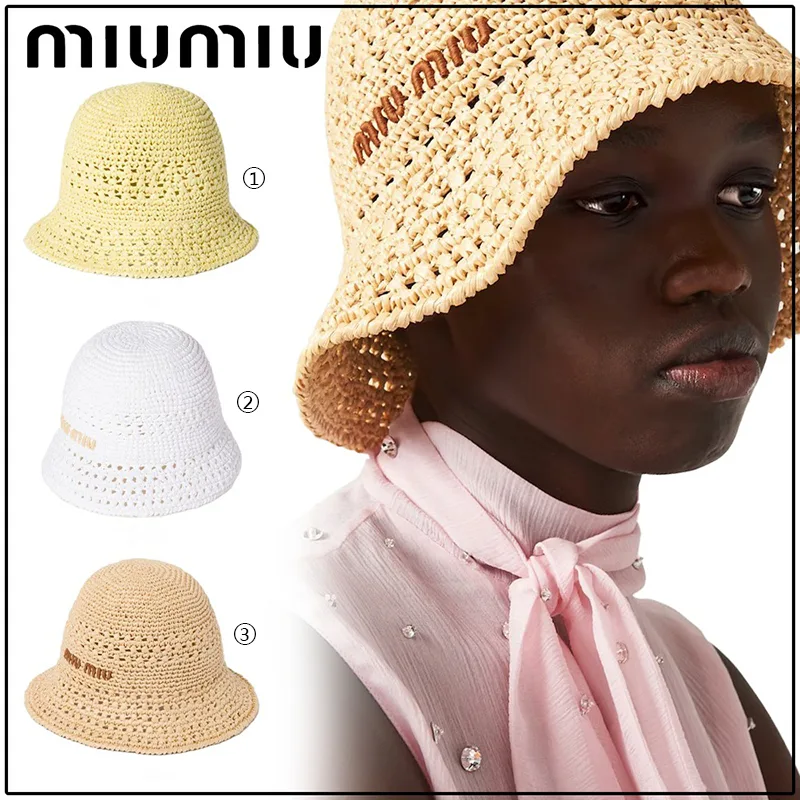 ミュウミュウ ウーブンファブリック ハット スーパーコピー 3色 miu0611