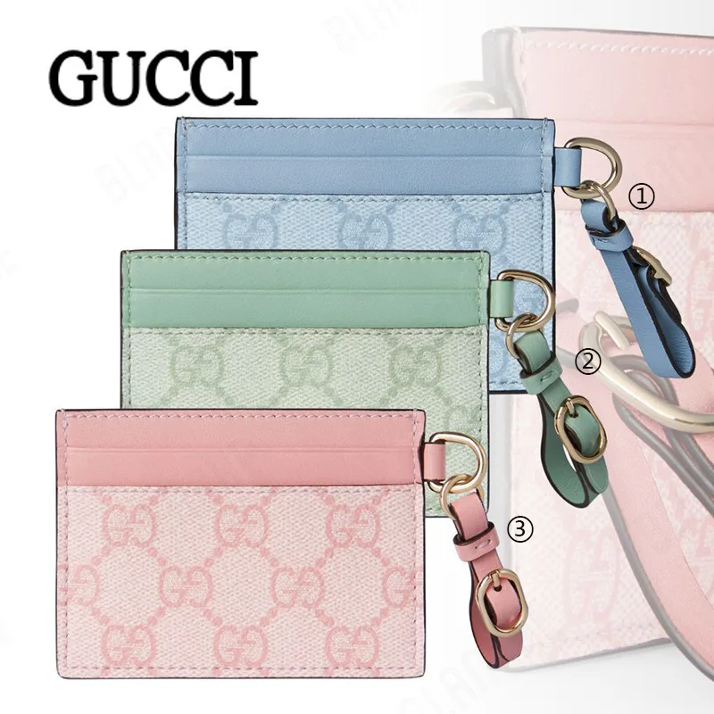 グッチ GGエンブレム ストラップ付き カードケース コピー商品 3色 gc221515