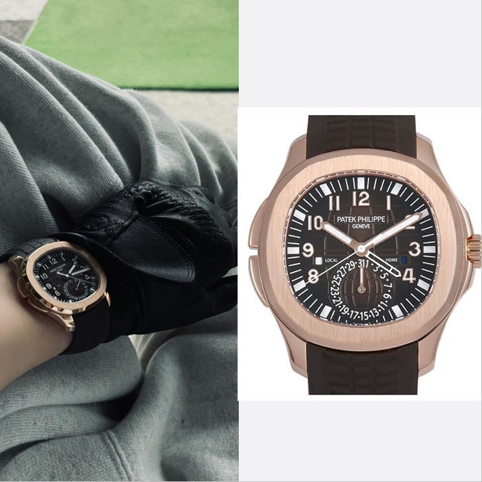 登坂広臣が着用 パテックフィリップスーパーコピー アクアノート トラベルタイム 5164R-001
