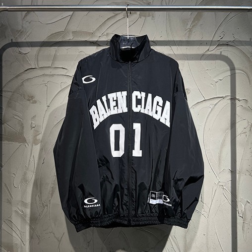 25FW バレンシアガ偽物 バスケットボールシリーズ刺繍スポーツウインドブレーカー 25061303