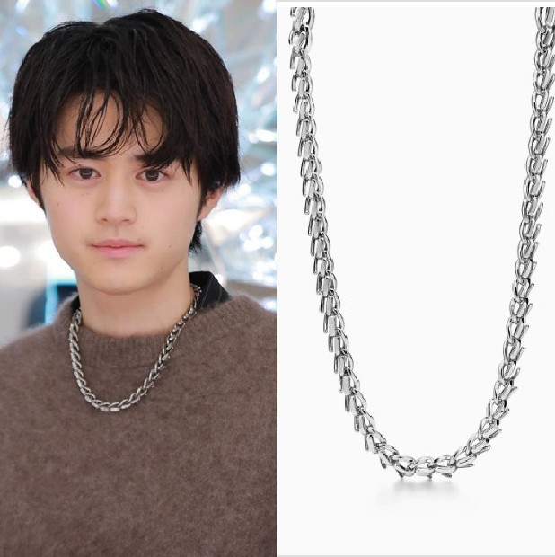 鈴鹿央士 着用 ティファニー 偽物 ミディアム リンク ネックレス ハイポリッシュ スターリングシルバー 72548019