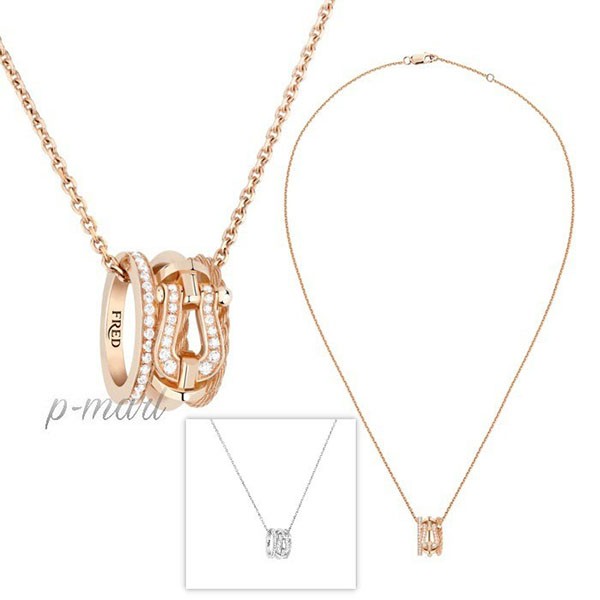 フレッド フォース10 ライズ 偽物 ネックレス ハーフパヴェ 2色 w25061702