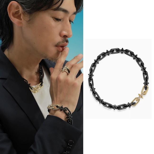 窪塚洋介 ティファニー スーパーコピー ネックレス チタン ゴールド ダイヤモンド 73467586
