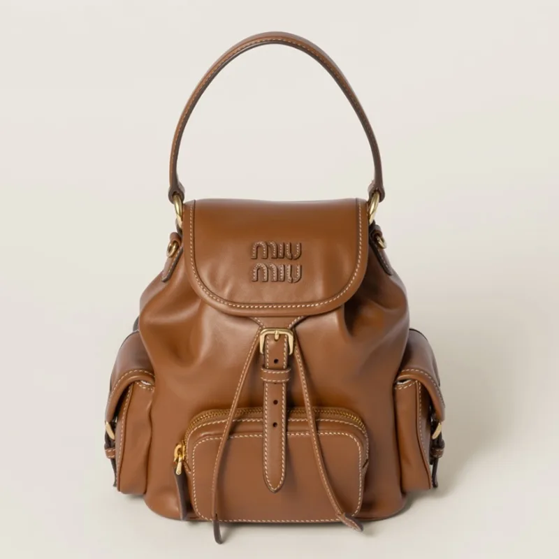 数量限定版ミュウミュウ パロディ レザー バックパック 2色 miu0610