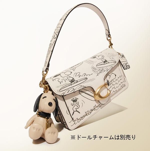 すぐ届スヌーピー限定コラボ【コーチ】タビーショルダーバッグ26 CCB04