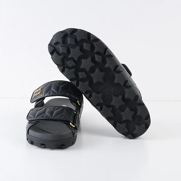 最安値挑戦ミュウミュウ マテラッセレザー サンダル パチモン 5XX640 88T