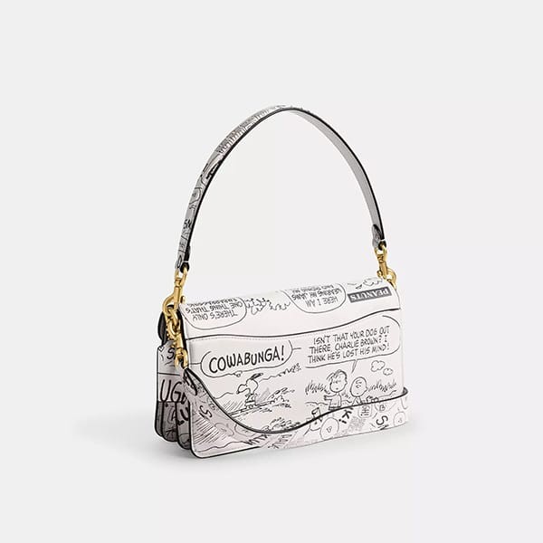 すぐ届スヌーピー限定コラボ【コーチ】タビーショルダーバッグ26 CCB04