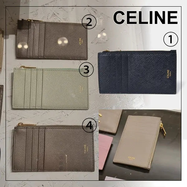 セリーヌ☆ジップドカードホルダー 偽物☆10B683BEL