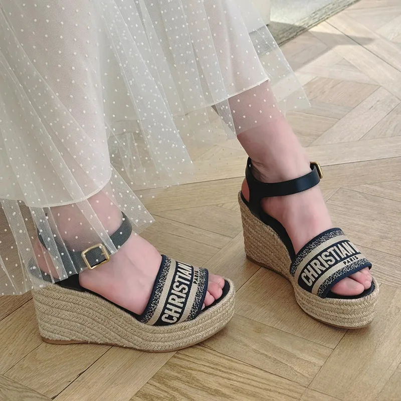 即発送ディオール 偽物★Dway ウェッジサンダル 厚底 KDO398ECJ_S24N