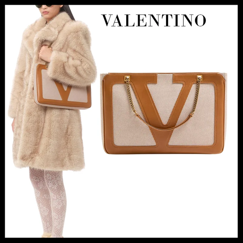 【限定大特価！】ヴァレンティノ 並行輸入品 ミディアム・キャンバス・ショッピングバッグ 6W0B0R13GLR_9QR