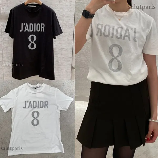 ディオール JADIOR 8 Tシャツ 偽物 コットン リネン ジャージー 213T03TC003