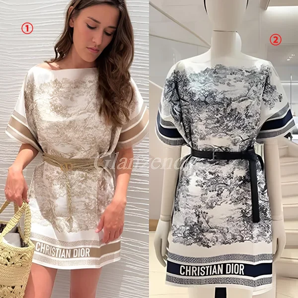 【ディオール】iviera シルクツイル トップス 魅力的なデザイン♪54JOU120L602