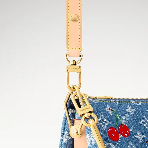 【送料関税込】ルイヴィトン×村上隆 クッサンPM コピー デニムチェリー M14978