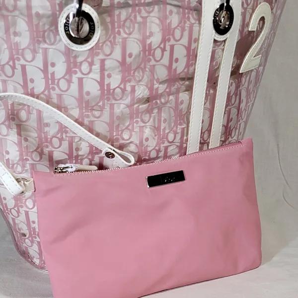 【即発】ディオール ピンク×クリアトロッター クリアトート 偽物 cd2507112