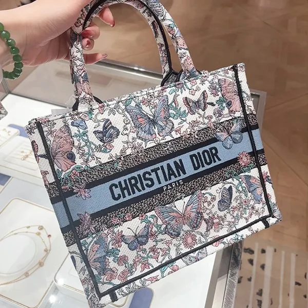 【ディオール】 Book Tote バッグ パチモン スモール cd250710