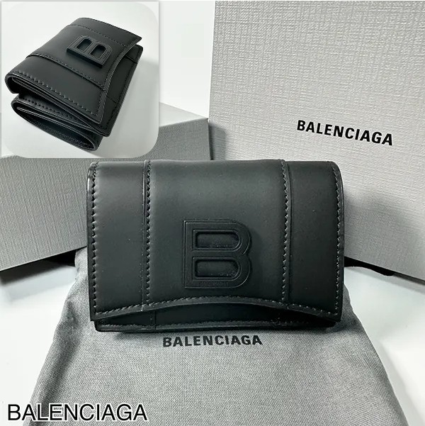 バレンシアガ MATT GUMMY CALF 三つ折り財布 コピー 6002122AAN71000