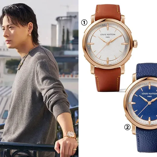 高級ブランド平野紫耀さん着用ルイヴィトン エスカル コピー オトマティック ローズゴールド ブルー W3PG21