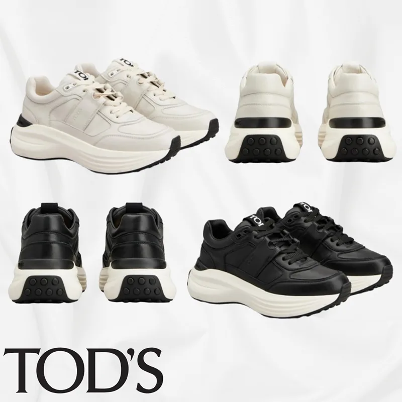 2025AWトッズ レザー ロゴ スニーカー スーパーコピー 2色 tod250806