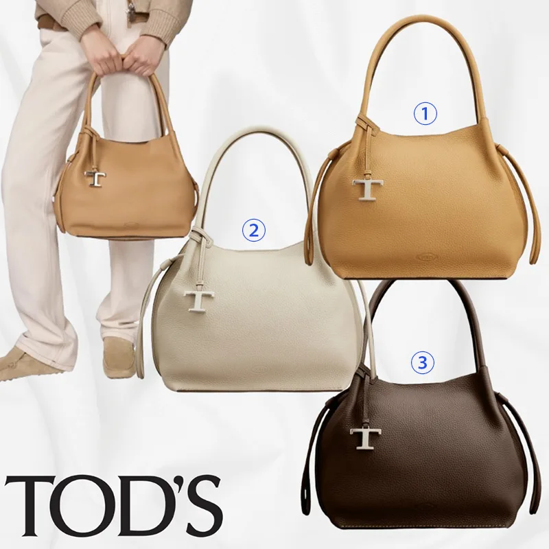 即納でお届けトッズ ミディアム レザー バケットバッグ パロディ 3色 tod250807