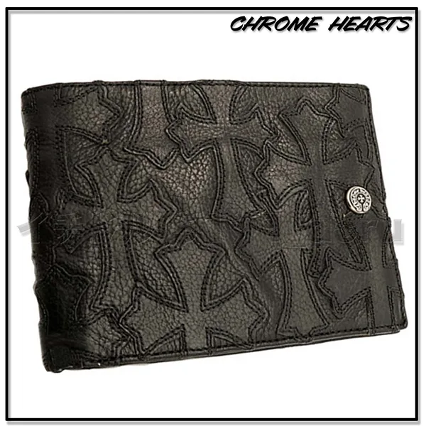 クロムハーツ セメタリー クロス サイフ 財布 偽物 スクロール ch25814