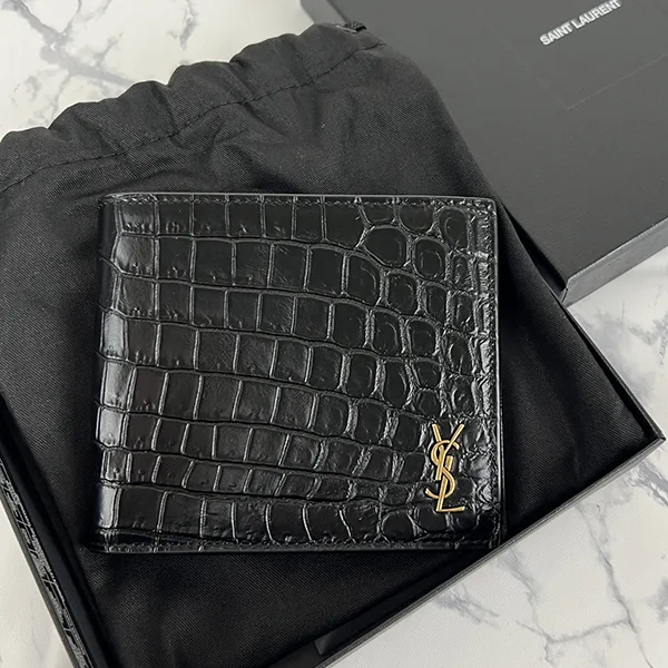 【サンローラン コピー】クロコダイルエンボスマットレザー 610193DZEDW1000