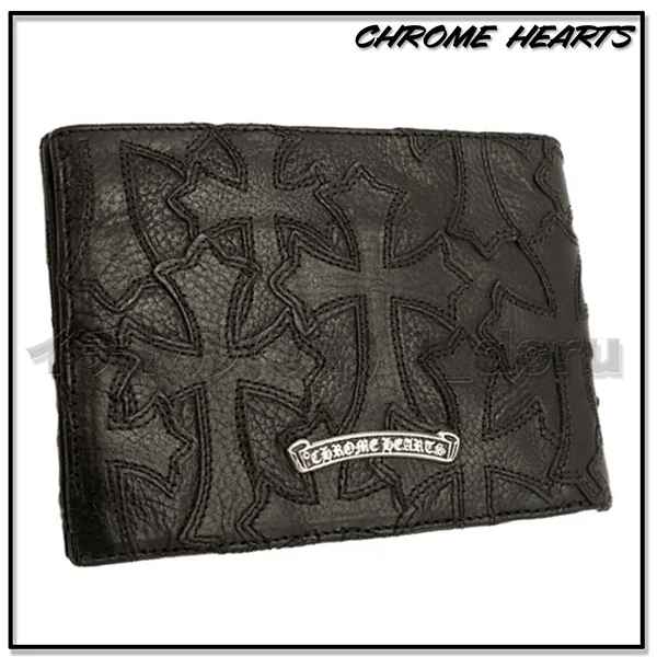 クロムハーツ セメタリー クロス サイフ 財布 偽物 スクロール ch25814