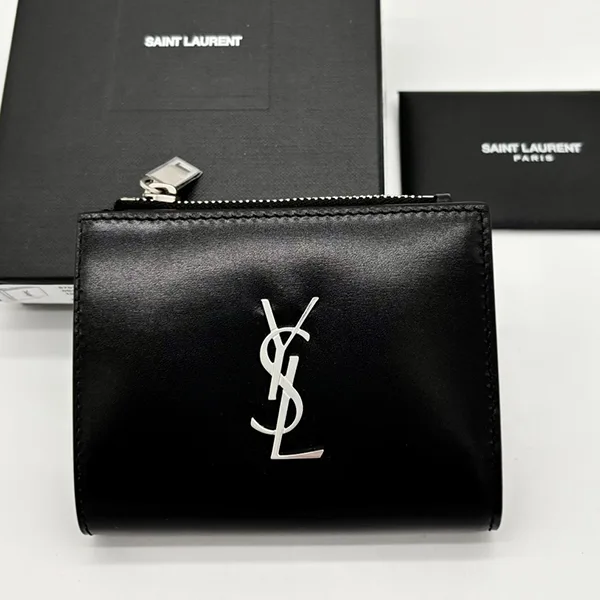 追跡付きで安心届けサンローラン 二つ折り財布 N級品 コインケース ジップ 5757260SX0E1000