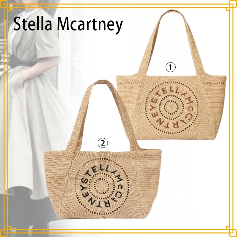 ステラマッカートニー n級品 ロゴ ラフィア トートバッグ 2色 stl20250801