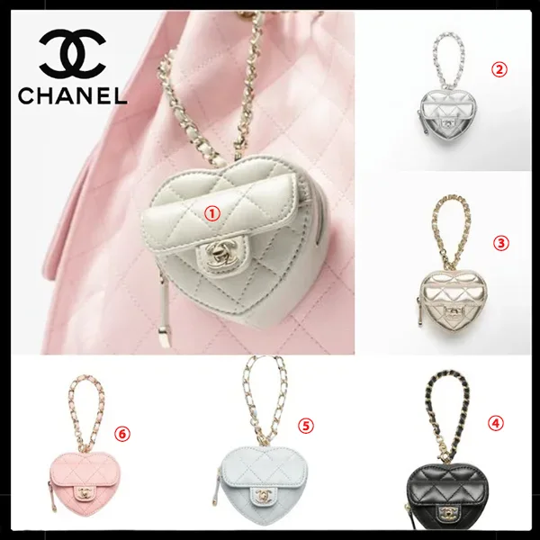 【バッグに付けて特別感☆】シャネル パロディ ミニ ハート バッグ チャーム AP4838