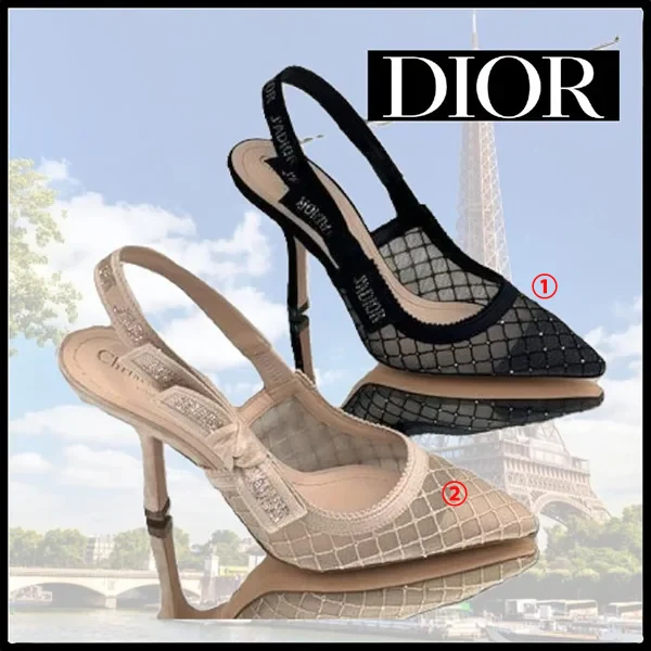 【即発】ディオール スリングバックパンプス コピー KCV039SET_S04X