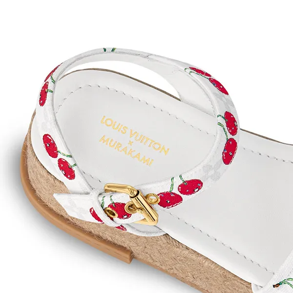 ルイヴィトン x TM*Maya さくらんぼ&モノグラム プラットフォームサンダル 偽物 1AHNSL