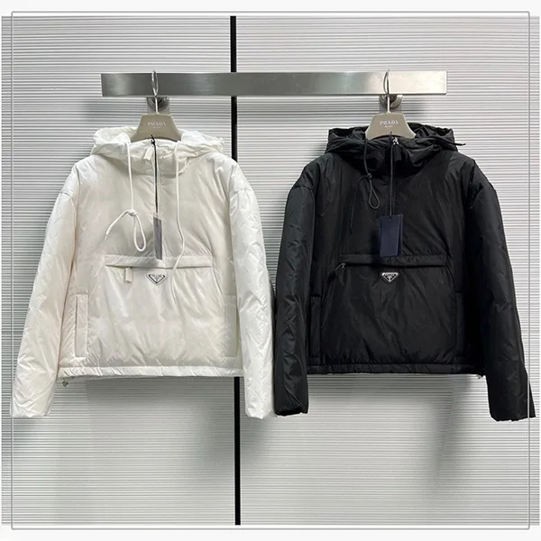 プラダ ナイロン フード付 ブルゾンジャケット 偽物 ロゴ pd259132