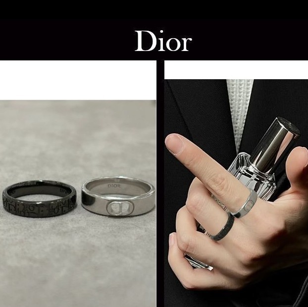 25新作 ディオール偽物 オブリーク リングセット シルバー R3471HOMST_D992