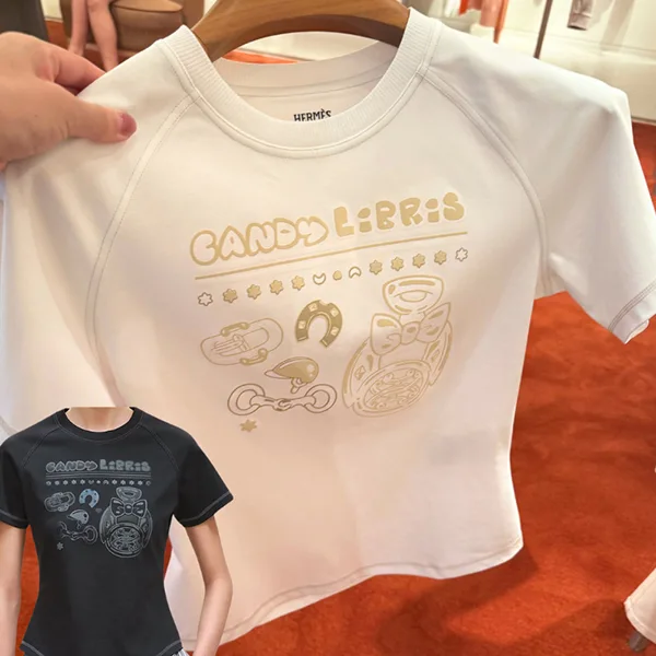 【限定大特価！】★大人可愛い★【エルメス】キャンディリブリス Tシャツ 偽物 h259252