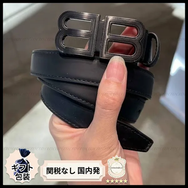 ★話題沸騰★バレンシアガ パロディ アワーグラス BBバックル レザーベルト bl25944