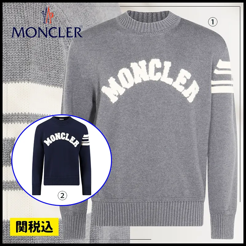超希少！モンクレール ロゴ コットンニット セーター コピー商品 mk12565554