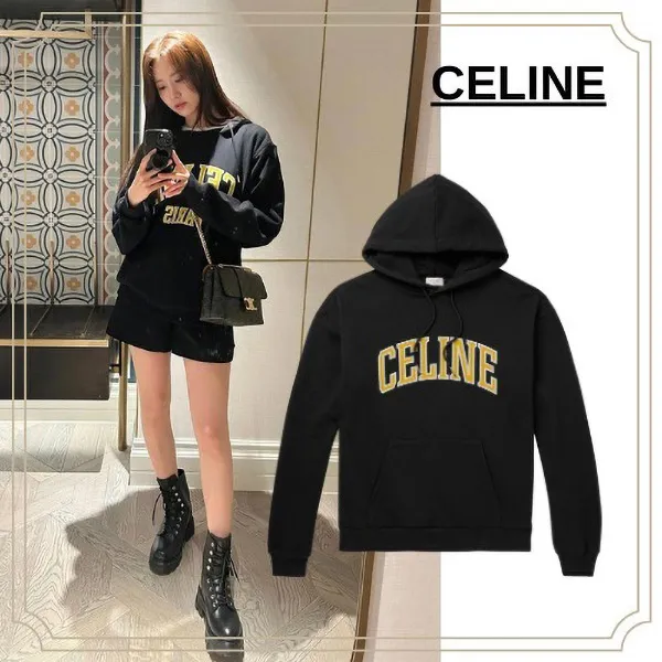 争奪戦☆セリーヌ 少女時代ユナ着用 ロゴ プルオーバー パーカー コピー c25091005