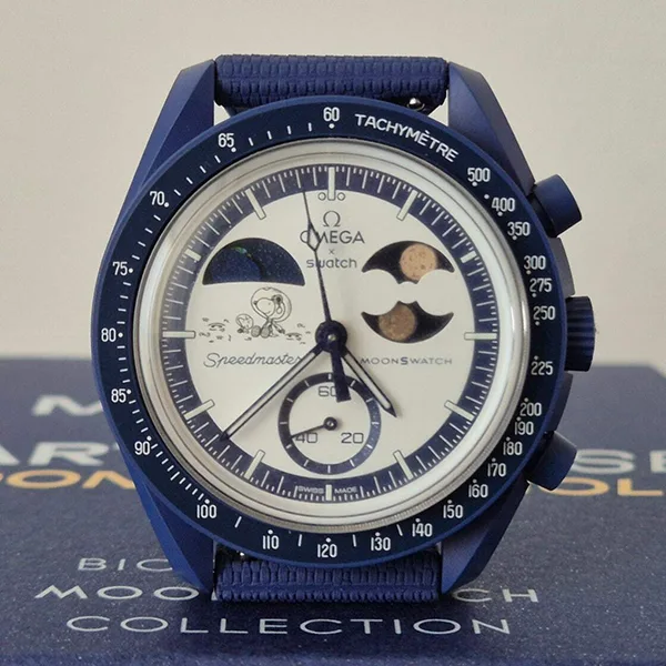 【コーデを格上げ】最新限定【Swatch オメガ Snoopy】MOONSWATCH MISSION TO EARTHPHASE★SO33N701L