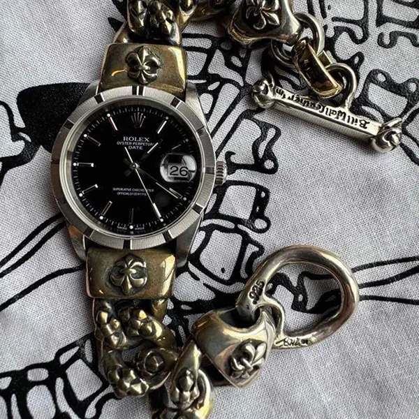 セレクトのおしゃれ☆クロムハーツ bill wall leather ウォッチブレス 925 ロレックス アンティーク 2591036