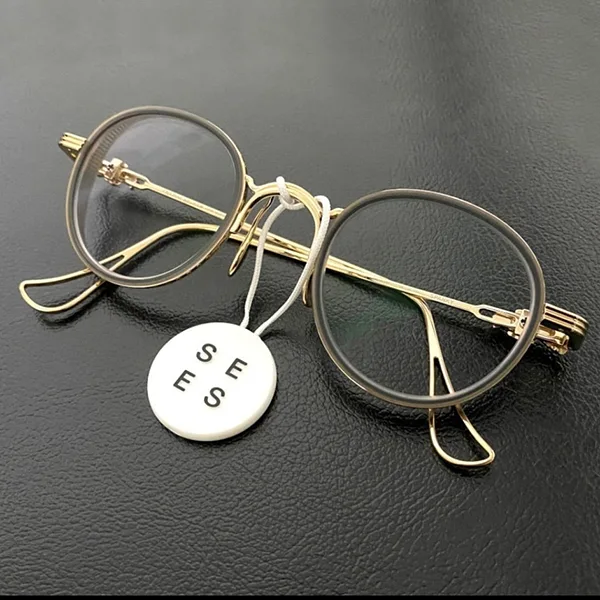 クロムハーツ メガネフレーム 伊達メガネ コピー アイウェア グレー / ゴールド SPANKY