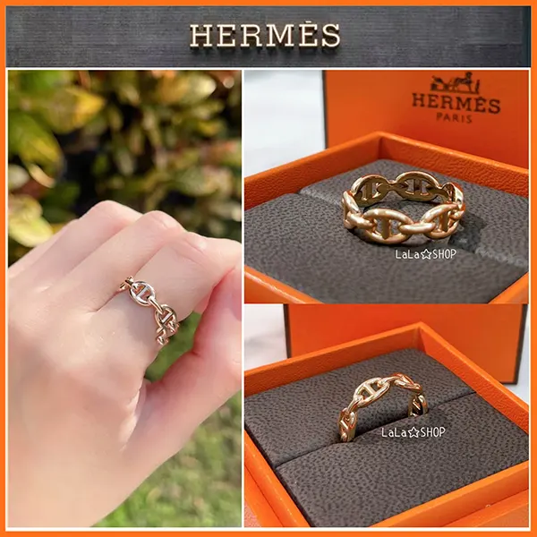 この上なく上品☆エルメス ローズゴールド K18 PG リング コピー H110025B