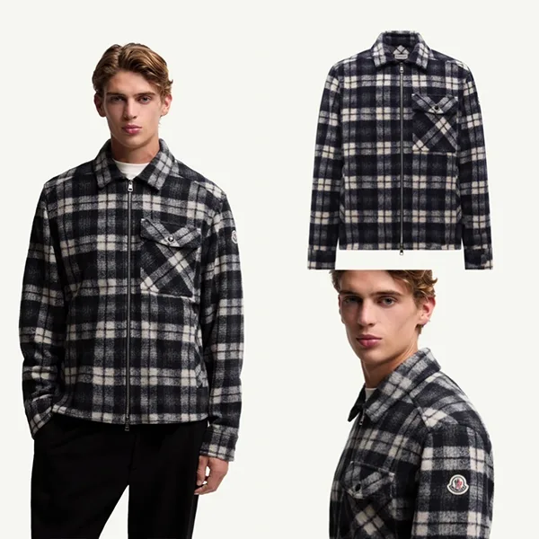 激安モンクレール シャツ パチモン WHITE & BLUE 25/26年秋冬 K20912F0001989B55F90