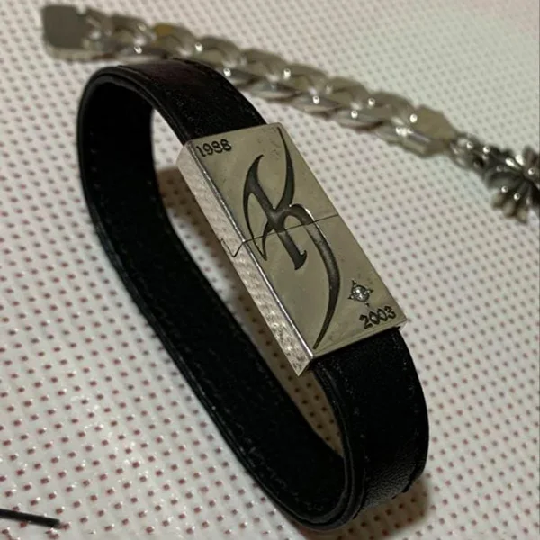 氷室京介 × クロムハーツ(ダイヤ入り)シルバーブレスレット (カスタム)ch2591024