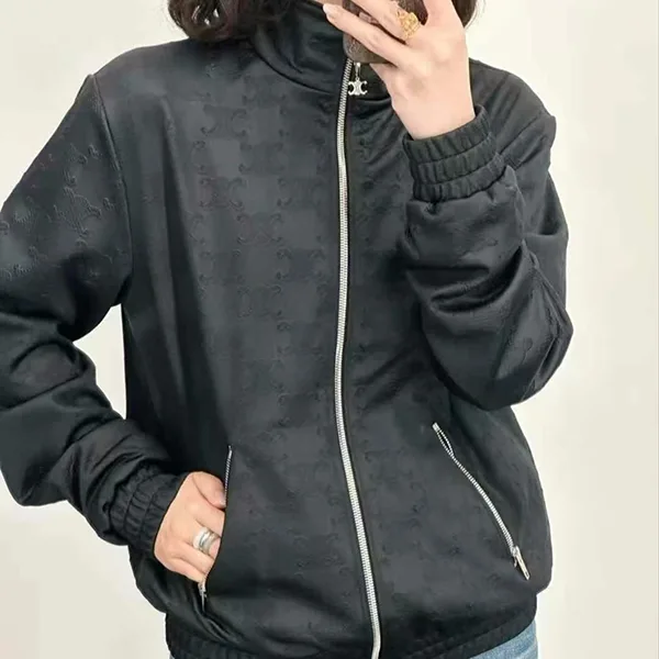 コピー品★セリーヌ★トリオンフ トラックスーツジャケット 偽物/エンボス加工柄 RV0L6978Z