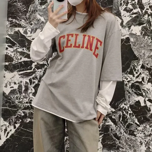 セリーヌ ロングスリーブ Tシャツ 偽物 / コットンジャージー ce251002