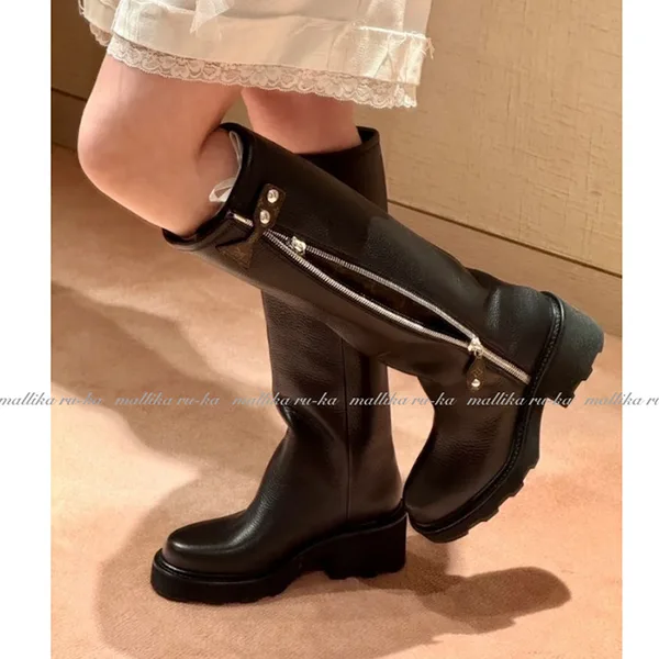 ★話題沸騰★上品レザー☆【ルイヴィトン】ジップ ハイブーツ コピー 1AICEI