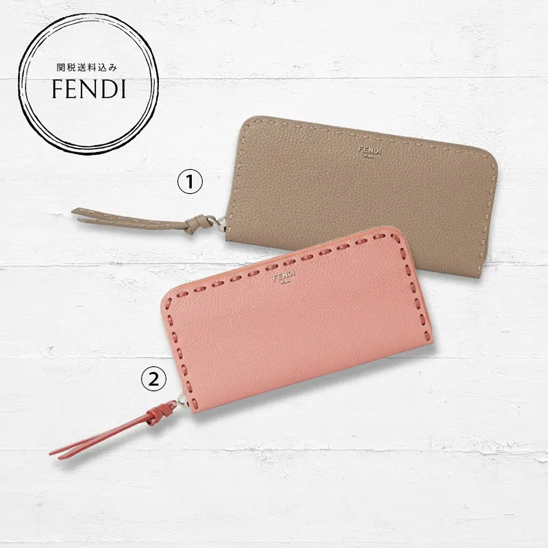 並行輸入品 フェンディ ピーカブー ジップアラウンド財布 2色 fd655564