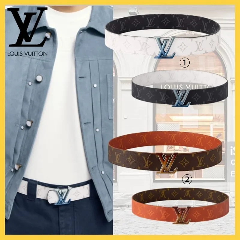 【使いやすさ抜群】ルイヴィトン LV サンセット 40MM リバーシブル ベルト 偽物 2色 M4147V